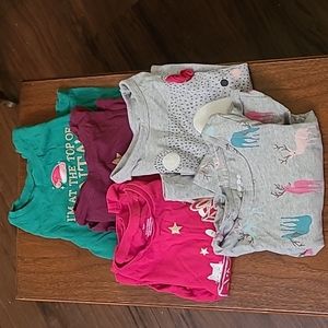 Bundle of 5 toddler girl Christmas tshirts